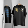 Scottish Ramsay Blue Ancient Tartan Crest Polo Shirt Scotland In My Bone With Golden Rampant