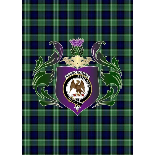 Abercrombie Clan Garden Flag Royal Thistle Of Clan Badge K23