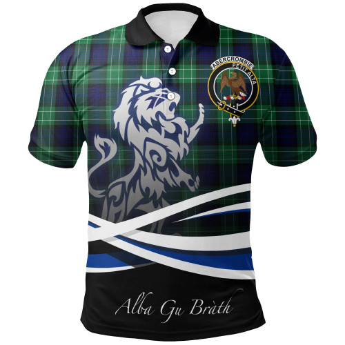 Abercrombie Polo Shirts Tartan Crest Scotland Lion A30