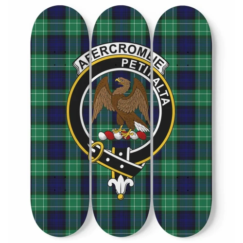 Abercrombie Tartan 3 Skateboard Wall Art Clan Badge