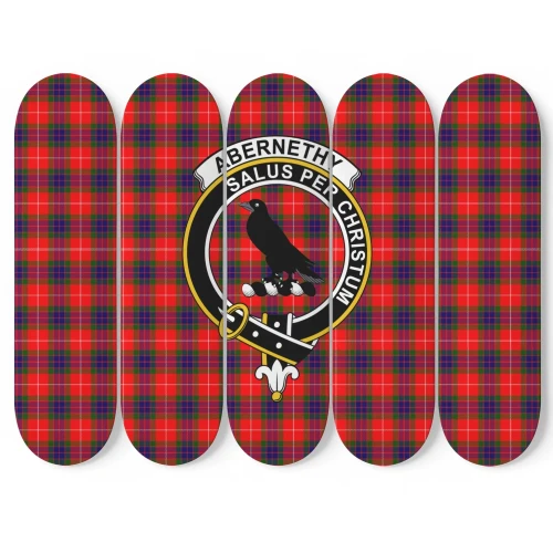Abernethy Tartan 5 Skateboard Wall Art Clan Badge