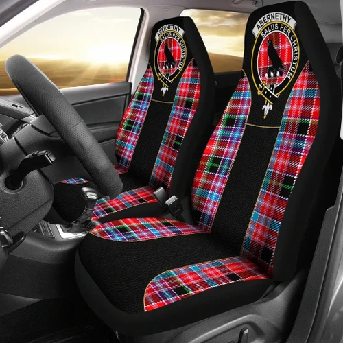 Abernethy Tartan Car Seat Cover Clan Badge - Special Version K7