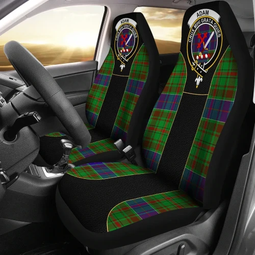 Adam Tartan Car Seat Cover Clan Badge - Special Version K7