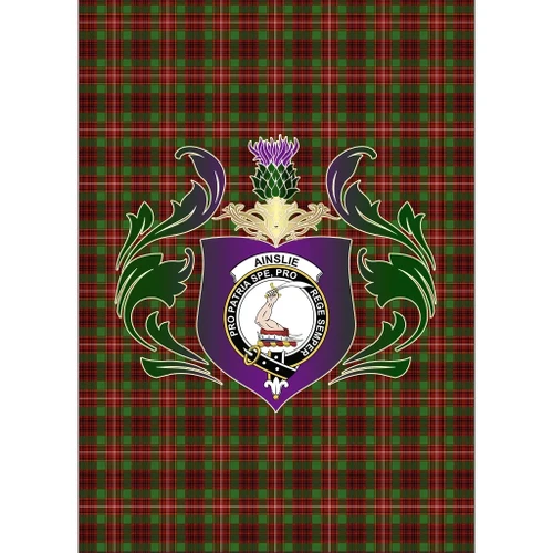 Ainslie Clan Garden Flag Royal Thistle Of Clan Badge K23