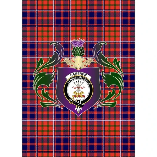 Cameron of Lochiel Modern Clan Garden Flag Royal Thistle Of Clan Badge K23