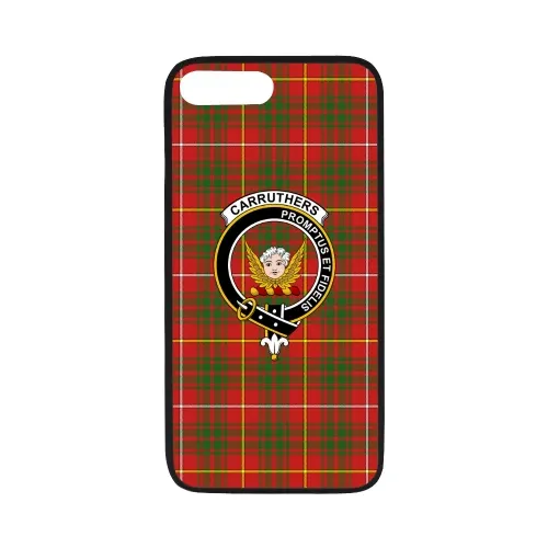 Carruthers Tartan Clan Badge Rubber Phone Case TH8
