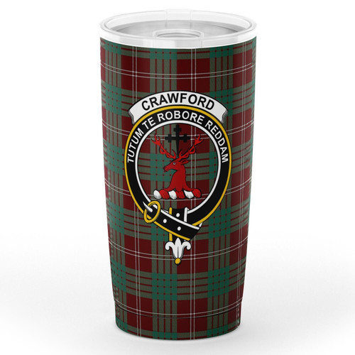 Crawford Tartan Tumbler, Scottish Crawford Plaid Insulated Tumbler - BN