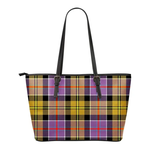 Culloden Ancient Tartan Leather Tote Bag (Small) A9