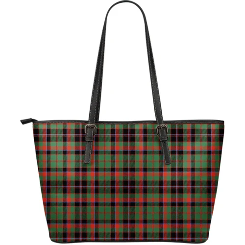 Cumming Hunting Ancient Tartan Leather Tote Bag (Large) A9