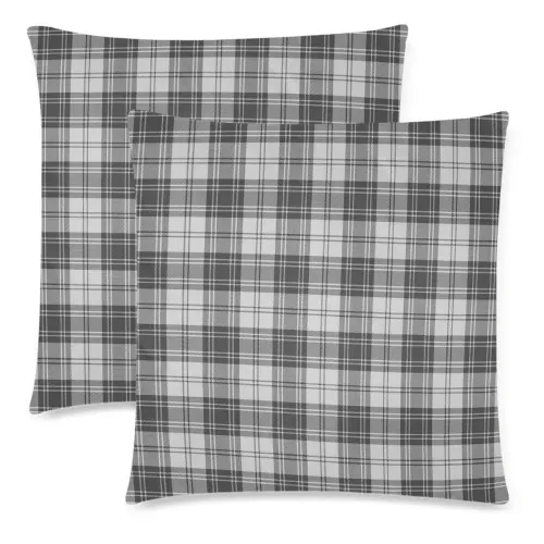 Douglas Grey Modern Tartan Pillow Cover HJ4