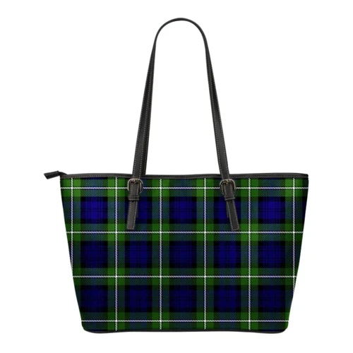 Forbes Modern Tartan Leather Tote Bag (Small) A9
