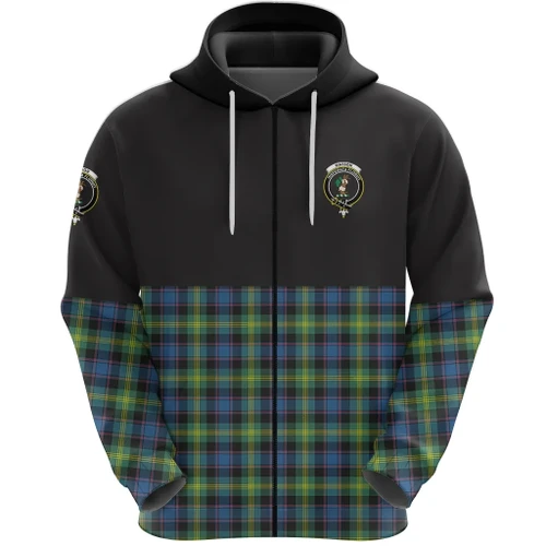Watson Ancient Clan Zip Hoodie Half of Tartan K23