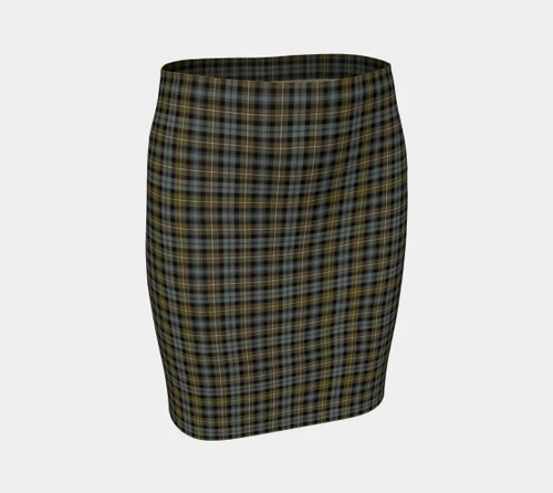 Tartan Fitted Skirt - Campbell Argyll Weathered A9