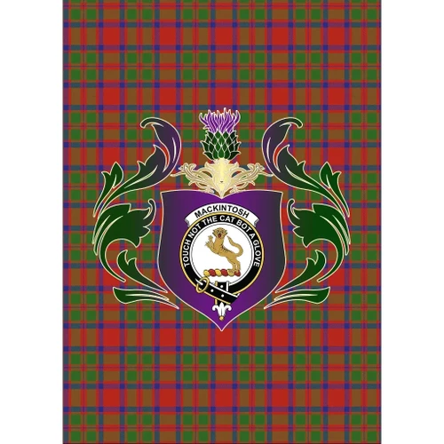 MacKintosh Modern Clan Garden Flag Royal Thistle Of Clan Badge K23
