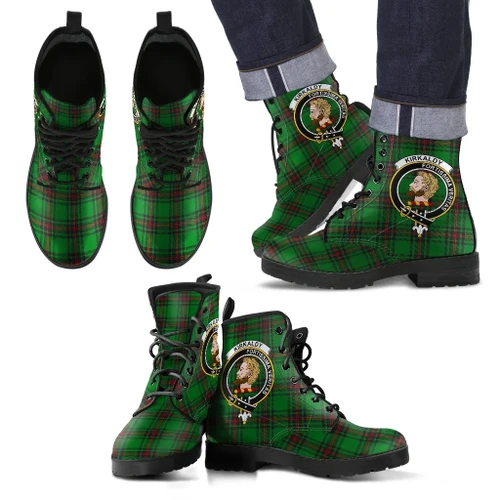 Kirkcaldy Tartans Tartan Clan Badge Leather Boots A9