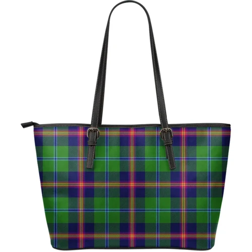 Young Modern Tartan Leather Tote Bag (Large) A9