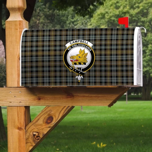 ScottishClan Campbell-Argyll-Weathered Tartan Crest Scotland Mailbox A91