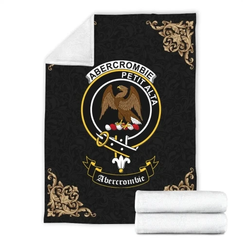Abercrombie Crest Tartan Premium Blanket Black A91