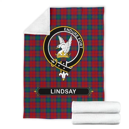 Lindsay Modern Crest Tartan Blanket A9