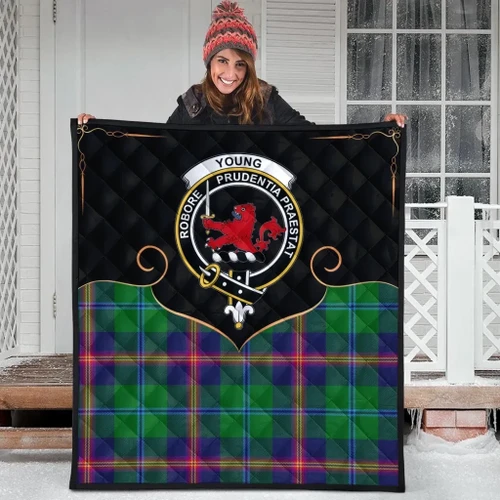 Young Modern Clan Tartan Scotland Cherish the Badge Premium Quilt K23
