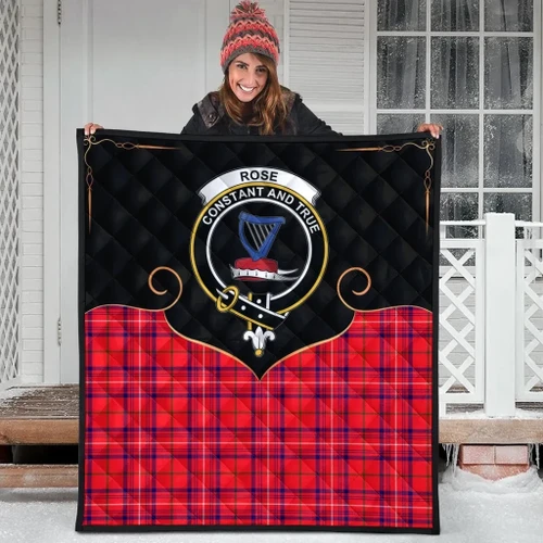Rose Modern Clan Tartan Scotland Cherish the Badge Premium Quilt K23