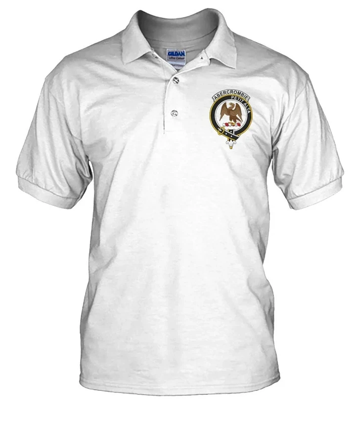 Abercrombie Tartan Polo Shirt In Me Clan Badge K7