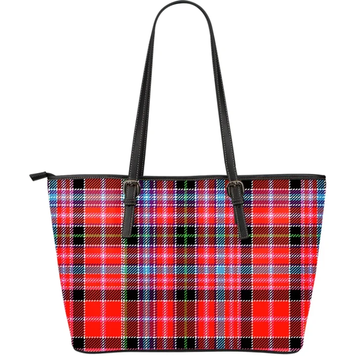 Aberdeen District Tartan Leather Tote Bag (Large) A9