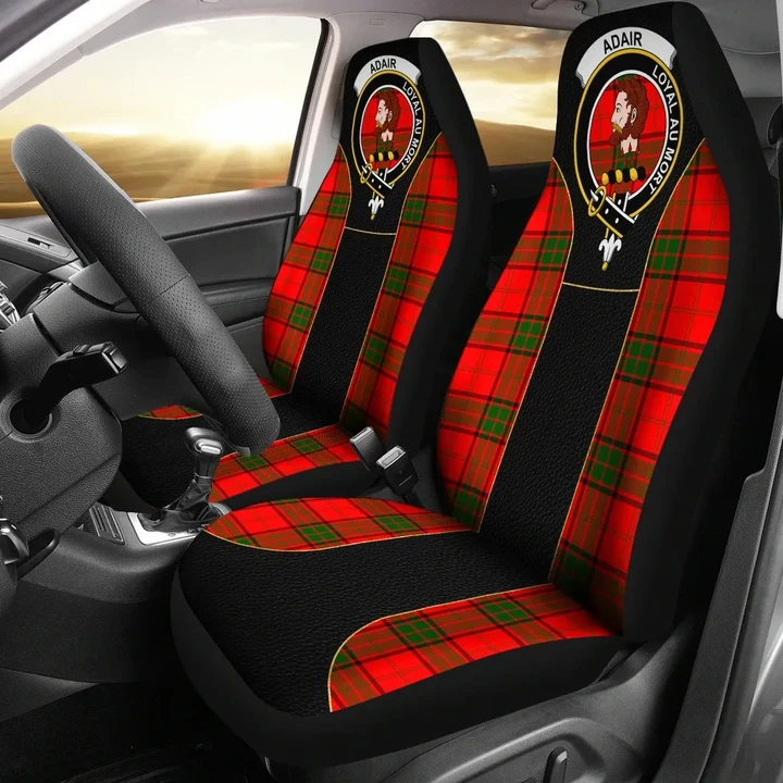 Adair Tartan Car Seat Cover Clan Badge - Special Version K7