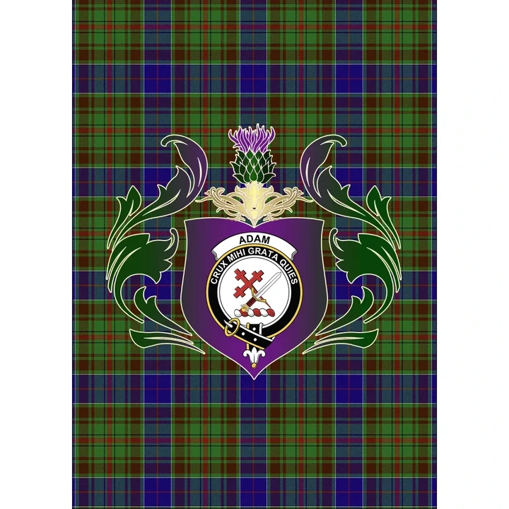 Adam Clan Garden Flag Royal Thistle Of Clan Badge K23