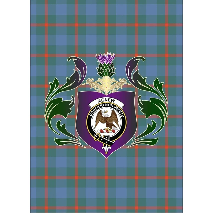 Agnew Ancient Clan Garden Flag Royal Thistle Of Clan Badge K23