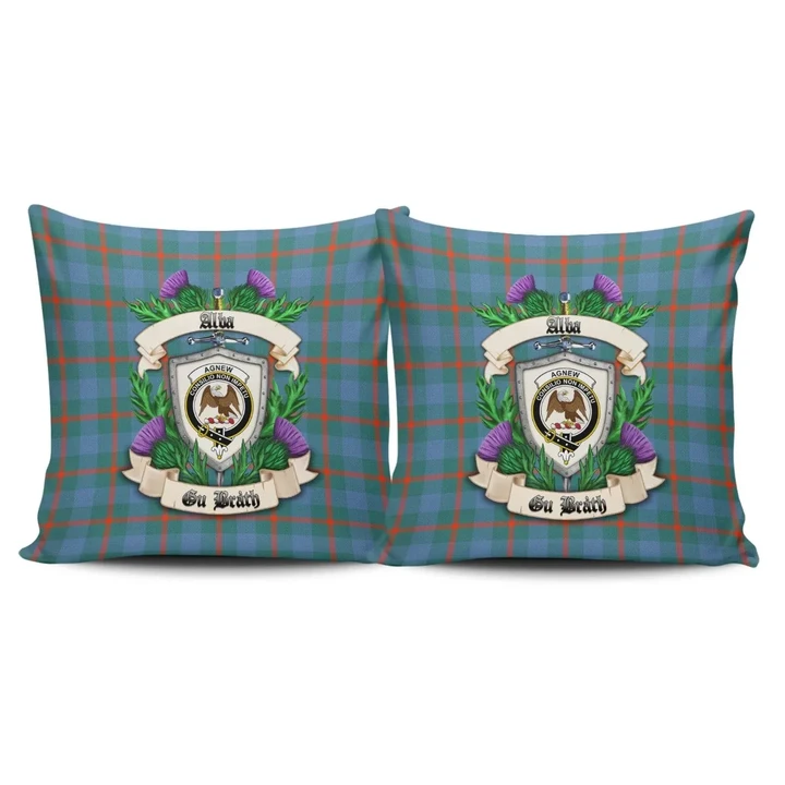 Agnew Ancient Crest Tartan Pillow Cover Thistle (Set of two) A91