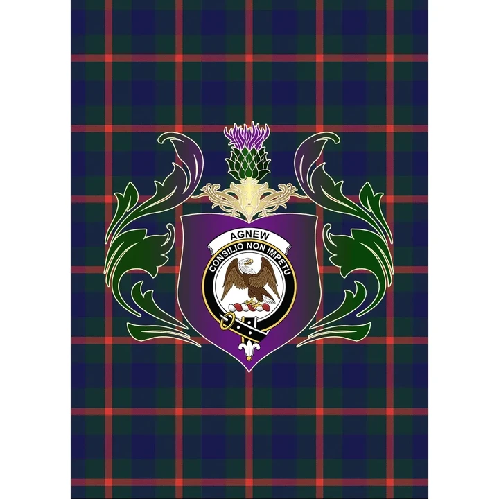 Agnew Modern Clan Garden Flag Royal Thistle Of Clan Badge K23