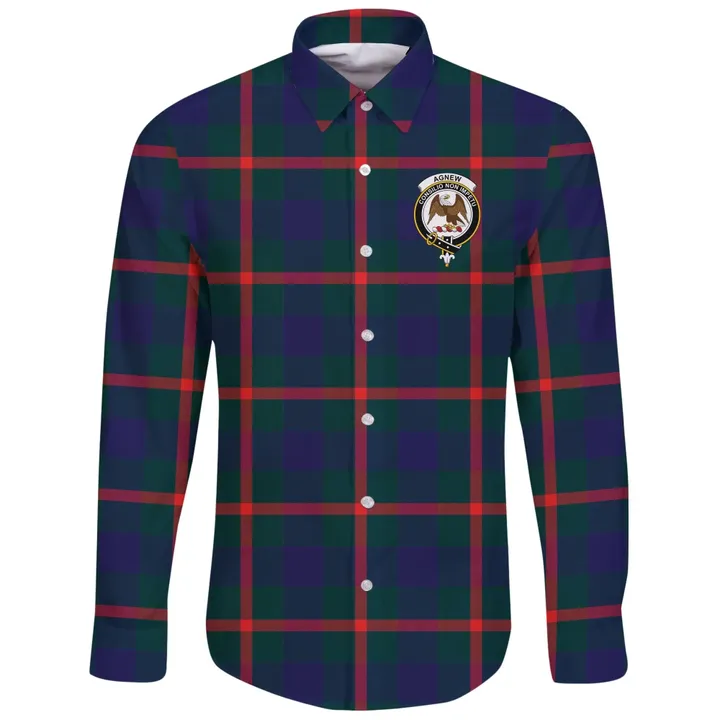 Agnew Modern Tartan Clan Long Sleeve Button Shirt A91