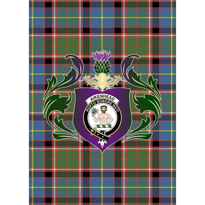 Aikenhead Clan Garden Flag Royal Thistle Of Clan Badge K23