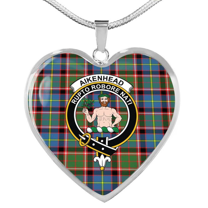 Aikenhead Tartan Crest Heart Necklace HJ4