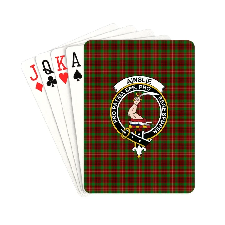 Ainslie Tartan Clan Badge Playing Card TH8
