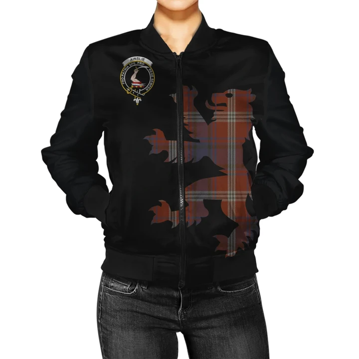 Ainslie Tartan Lion & Thistle Women Jacket TH8