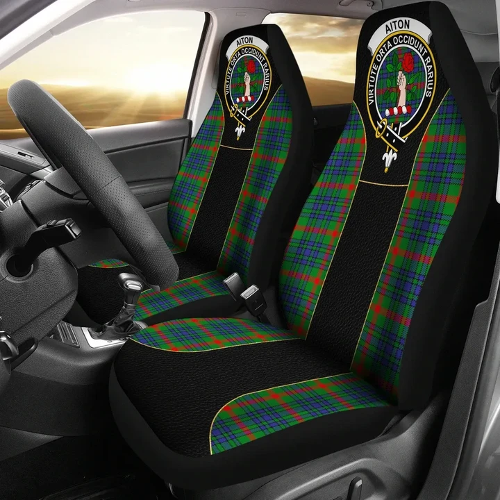 Aiton Tartan Car Seat Cover Clan Badge - Special Version K7
