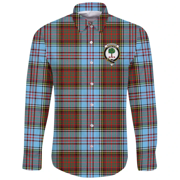 Anderson Ancient Tartan Clan Long Sleeve Button Shirt A91