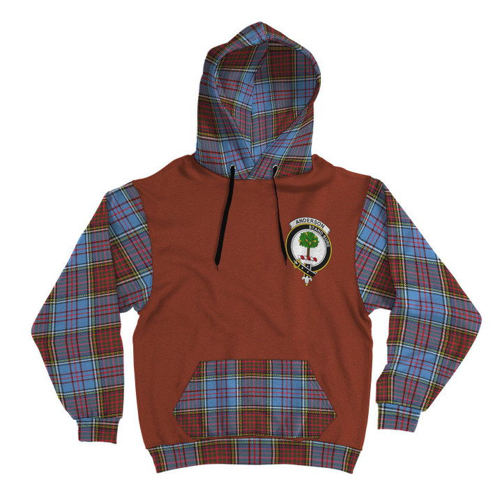Anderson Clans Tartan All Over Hoodie - Sleeve Color - Bn