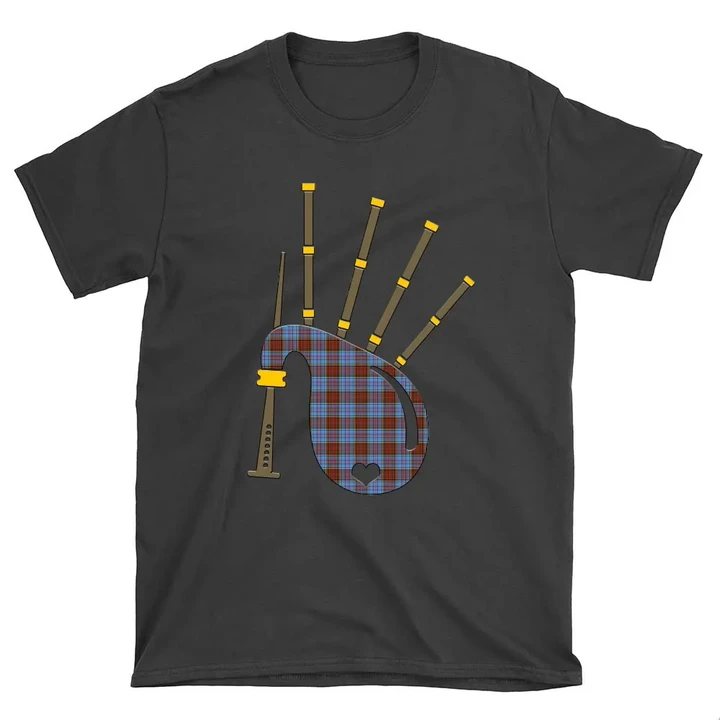 Anderson Modern Tartan Bagpipes Round Neck Unisex T-Shirt TH8