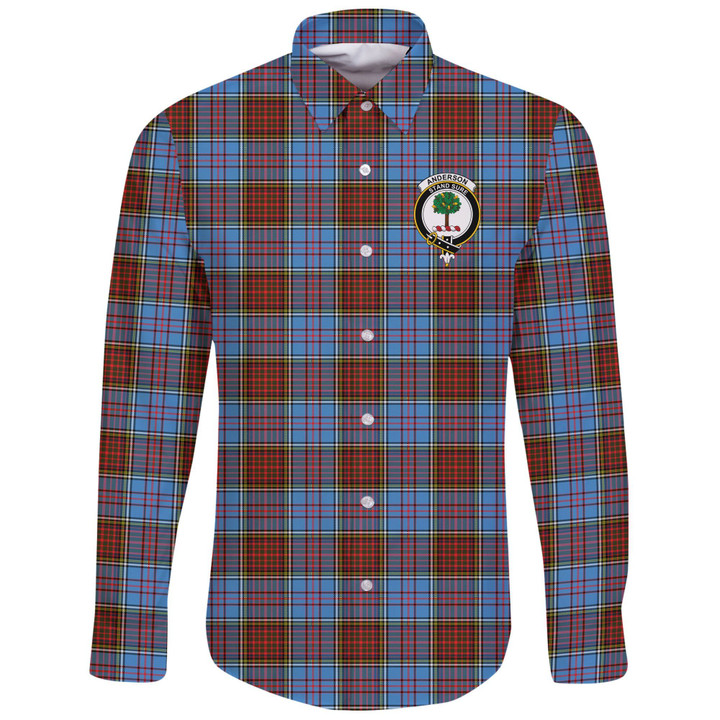 Anderson Modern Tartan Clan Long Sleeve Button Shirt A91