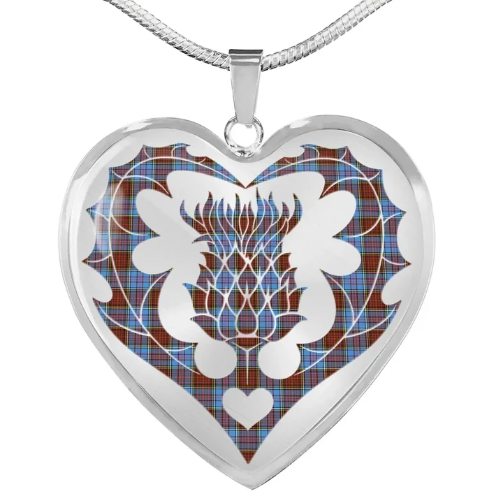 Anderson Modern Tartan Luxury Necklace Luckenbooth Thistle TH8