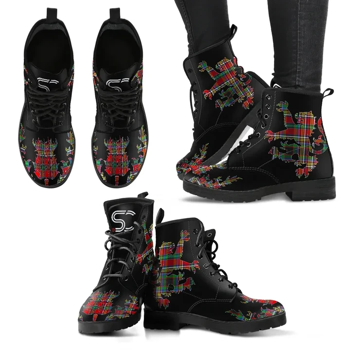 Anderson of Arbrake Tartan Leather Boots Lion And Thistle TH8