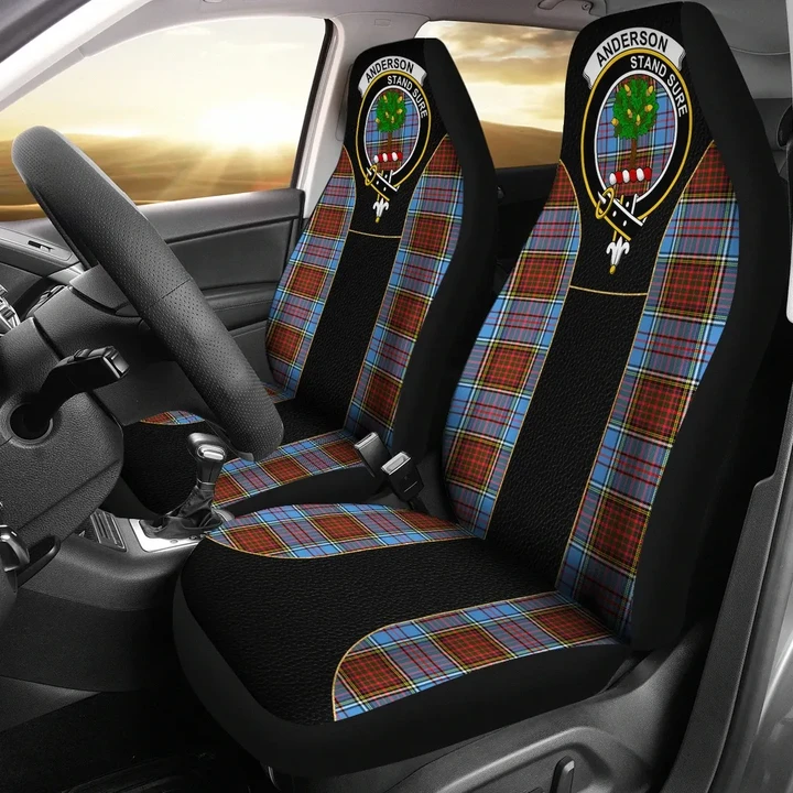 Anderson Tartan Car Seat Cover Clan Badge - Special Version K7