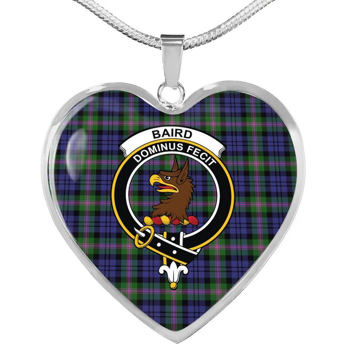 Baird Modern Tartan Crest Heart Necklace HJ4