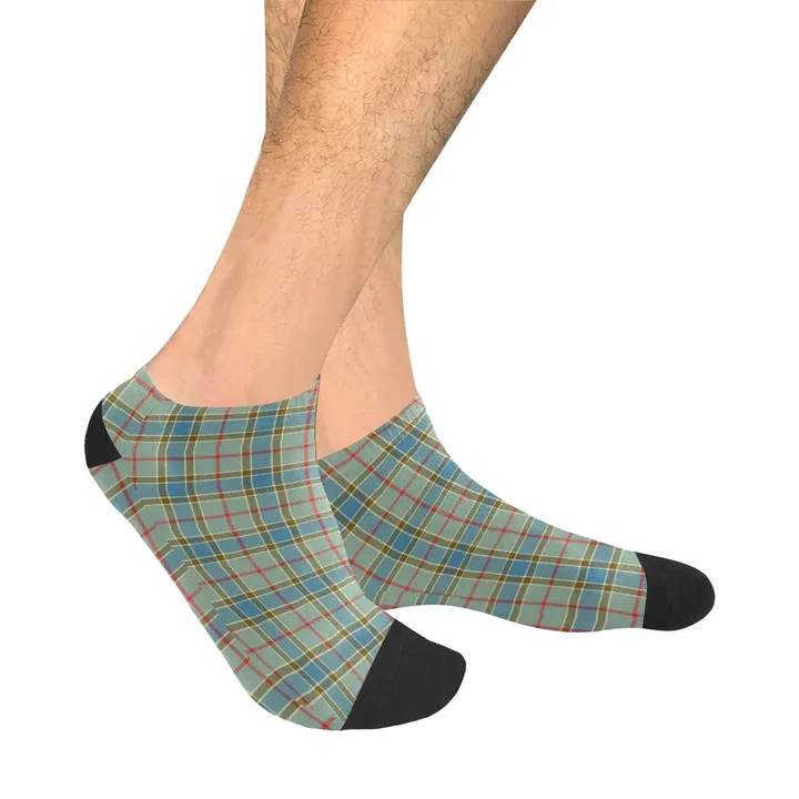 Balfour Blue Tartan Ankle Socks K7