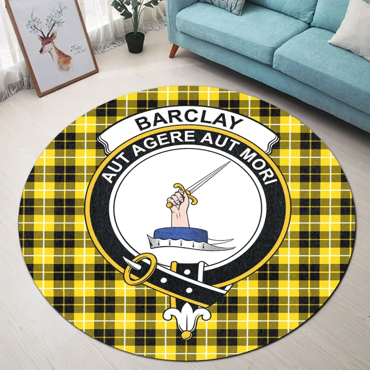 Barclay Dress Modern Clan Crest Tartan Round Rug K32