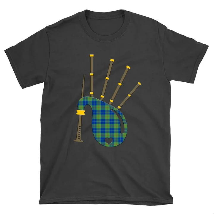 Barclay Hunting Ancient Tartan Bagpipes Round Neck Unisex T-Shirt TH8
