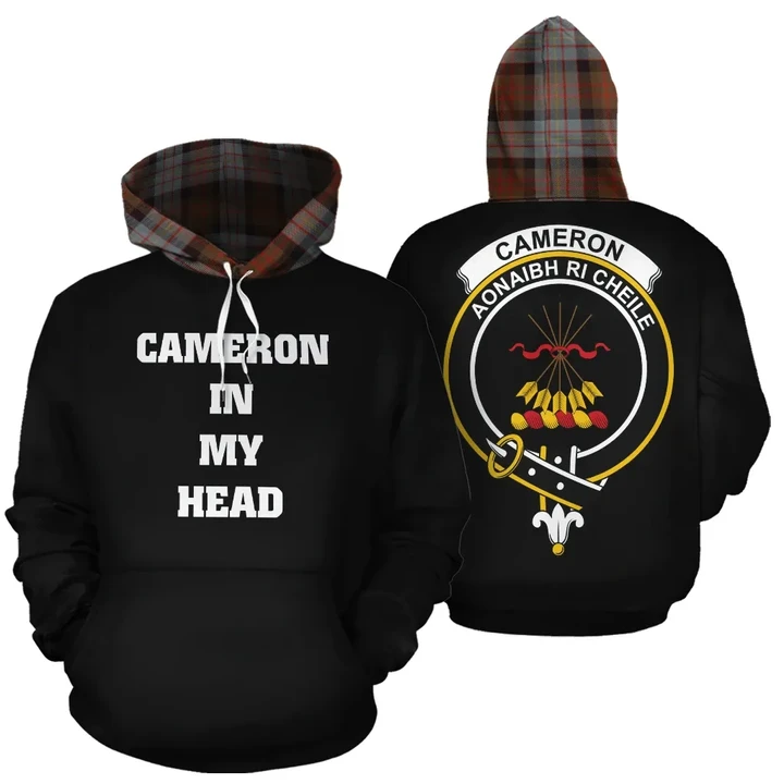 Cameron of Erracht Weathered In My Head Hoodie Tartan Scotland K32